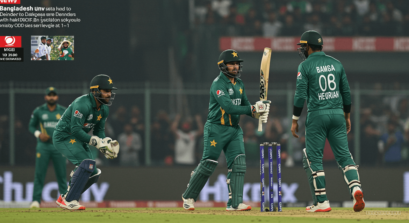 ڈھاکہ میں فیصلہ کن معرکہ: پاکستان اور بنگلہ دیش کے درمیان ون ڈے سیریز کا سنسنی خیز اختتام