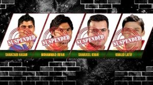 Shahzaib Hasan suspended fourth player PSL34